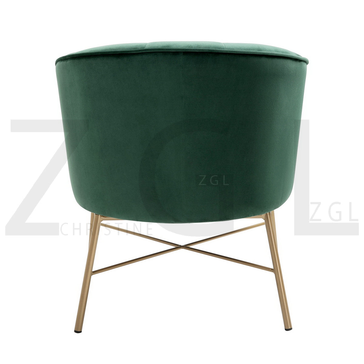 Modern Tufted Accent Chair Golden Legs Barrel Chair Falette