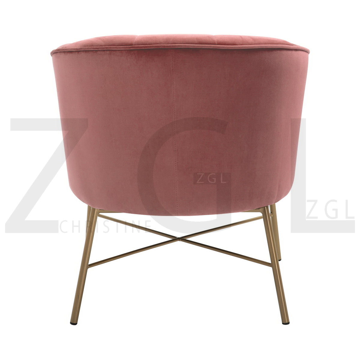 Modern Tufted Accent Chair Golden Legs Barrel Chair Falette