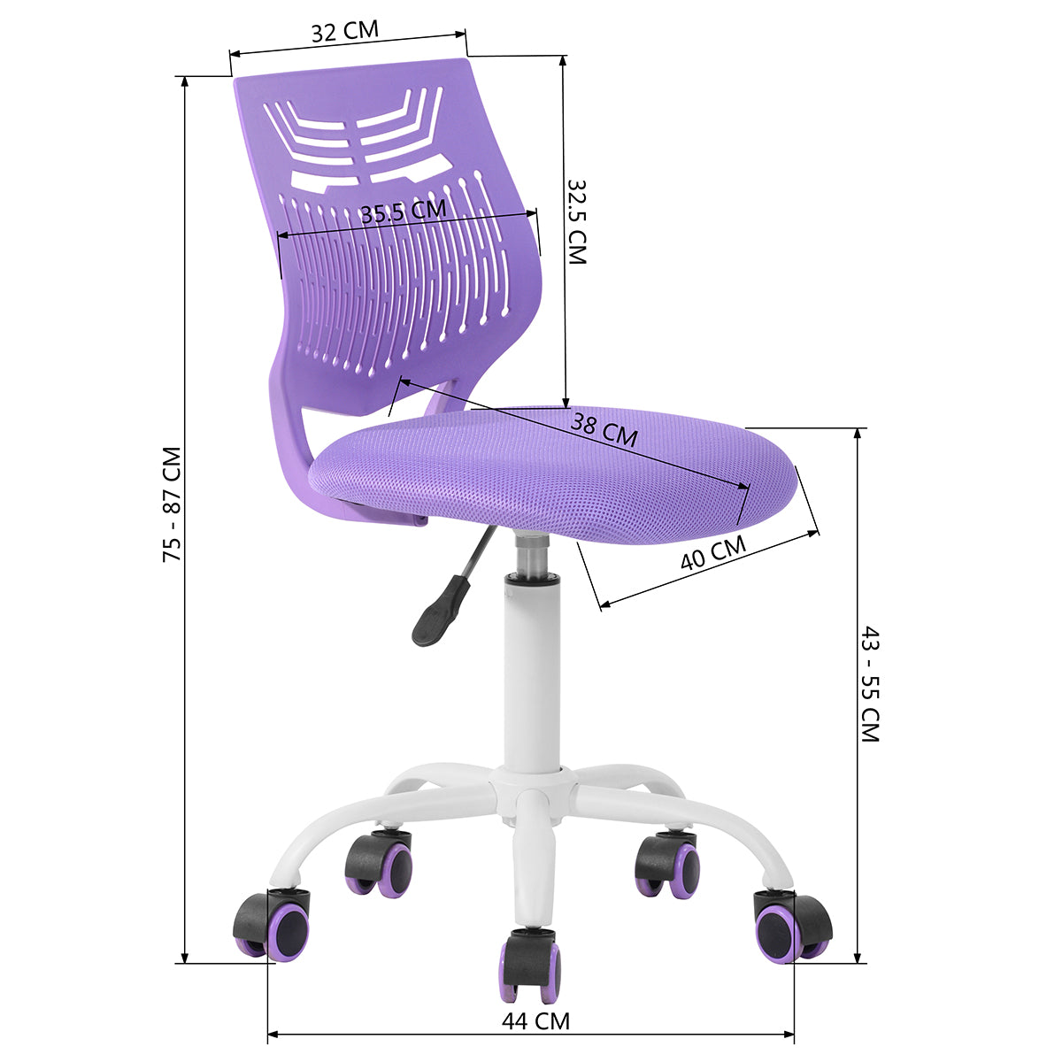 Home Study Chair Modern Home Office Desk Chair Mesh Upholstery Favors