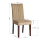 Dining Chairs Velvet Upholstered Wooden Legs Fawn