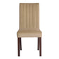 Dining Chairs Velvet Upholstered Wooden Legs Fawn