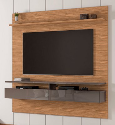 Suspend Home New Smart 1,80M TV Stand Wall-Mounted Entertainment Center Noce/Pearl Grey