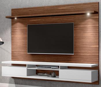 Suspend Home Verona With Led 2,20M TV Stand Wall-Mounted Entertainment Center Dakota/White