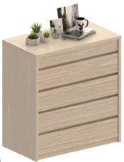 Chest With 5 Drawers Premium  Rovere