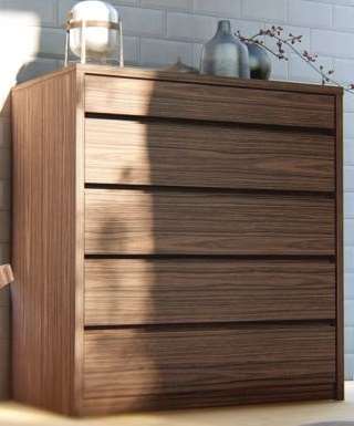 Chest With 5 Drawers Premium  Noce