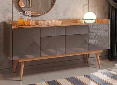 Buffet Veneza Noce/Pearl Grey