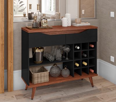 Wine Cabinet Grace Black/Dakota