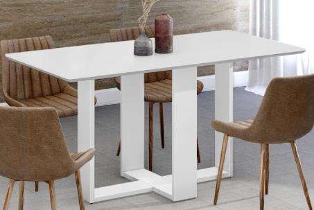 Dining Table Easy 1,35M Without Glass (Chairs Not Included)  White
