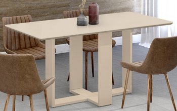 Dining Table Easy 1,35M Without Glass (Chairs Not Included)  Off White