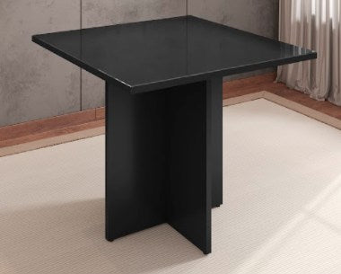 Dining Table Paris 0,9M With Glass Black
