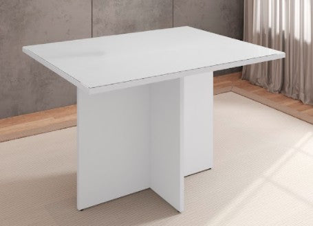 Dining Table Paris 1,2M With Glass White