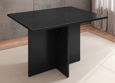 Dining Table Paris 1,2M With Glass Black