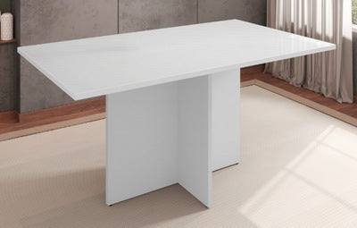 Dining Table Paris 1,6M With Glass White