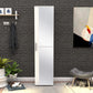 Shoe Cabinet W/ Ten Adj. Shelves & One Door & Mirror White SHC