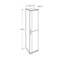 Shoe Cabinet W/ Ten Adj. Shelves & One Door & Mirror White SHC