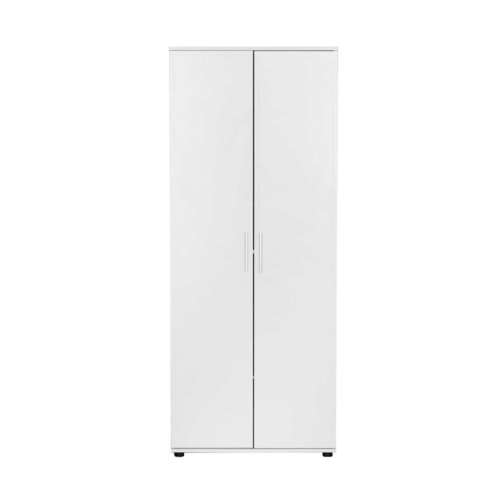 Shoe Cabinet W/ Ten Adj. Shelves & Two Doors White SHC