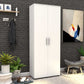 Shoe Cabinet W/ Ten Adj. Shelves & Two Doors White SHC