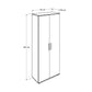 Shoe Cabinet W/ Ten Adj. Shelves & Two Doors White SHC