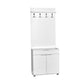 Hallstand & Shoe Cabinet W/ One Drawer & Two Doors White PRT