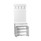 Hallstand & Shoe Cabinet W/ One Drawer & Two Doors White PRT
