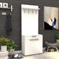 Hallstand & Shoe Cabinet W/ One Drawer & Two Doors White PRT