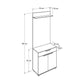 Hallstand & Shoe Cabinet W/ One Drawer & Two Doors White PRT