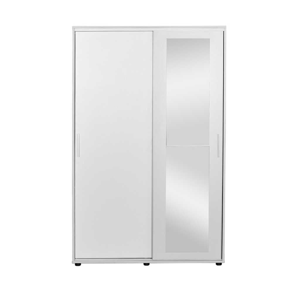 Hallstand & Shoe Cabinet W/ Sliding Doors & Mirror White PRT