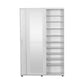 Hallstand & Shoe Cabinet W/ Sliding Doors & Mirror White PRT