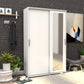 Hallstand & Shoe Cabinet W/ Sliding Doors & Mirror White PRT