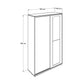 Hallstand & Shoe Cabinet W/ Sliding Doors & Mirror White PRT