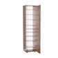 Shoe Cabinet W/ Ten Adj. Shelves & One Door & Mirror Latte SHC