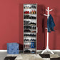 Shoe Cabinet W/ Ten Adj. Shelves & One Door & Mirror Latte SHC