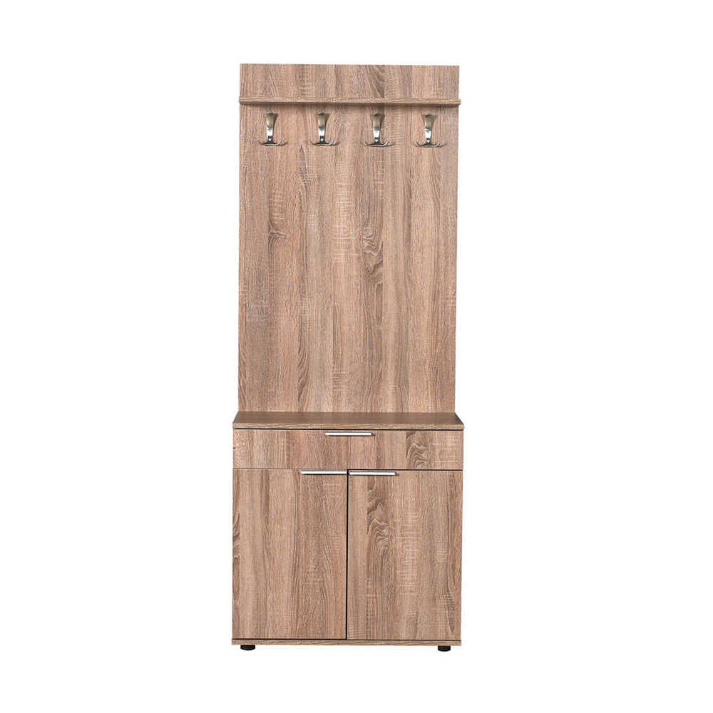 Hallstand & Shoe Cabinet W/ One Drawer & Two Doors Latte PRT