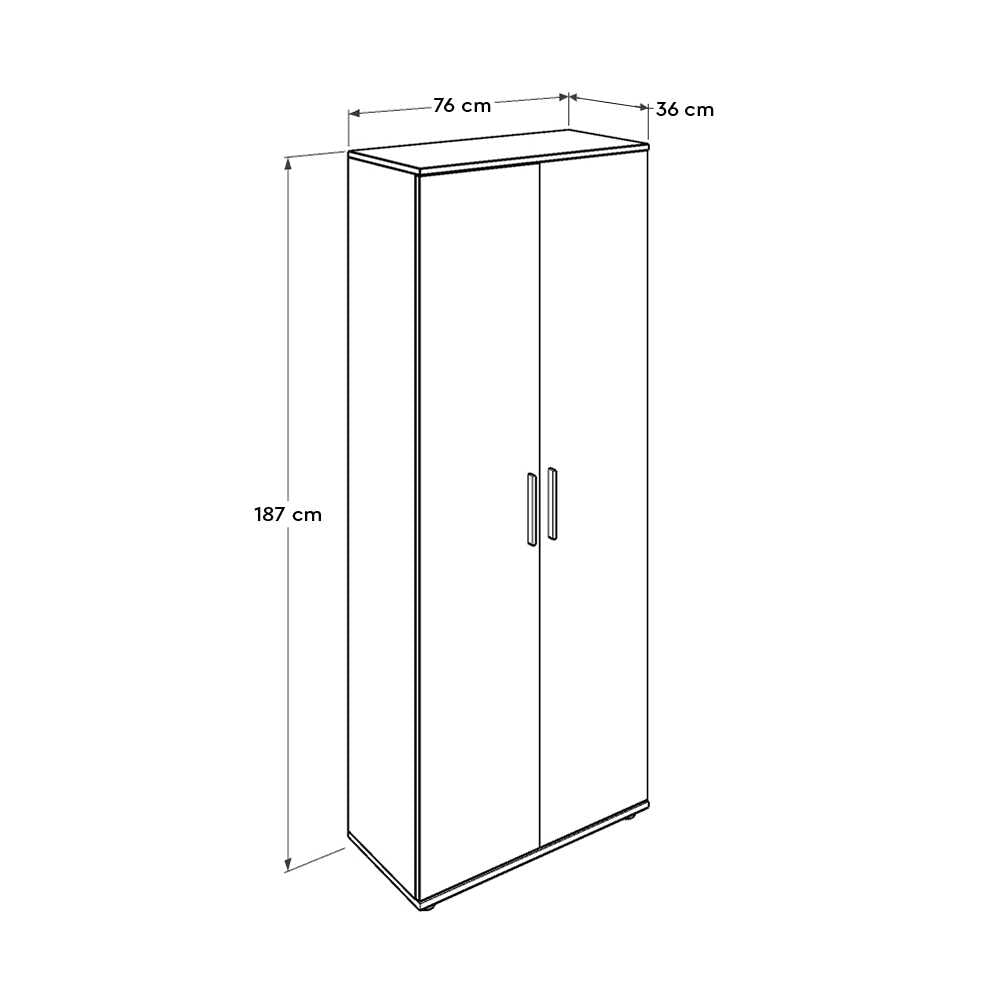 Shoe Cabinet W/ Ten Adj. Shelves & Two Doors Latte SHC