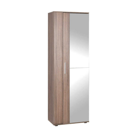 Shoe Cabinet W/ Ten Adj. Shelves & Two Doors & Mirror Latte SHC