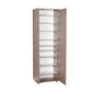 Shoe Cabinet W/ Ten Adj. Shelves & Two Doors & Mirror Latte SHC