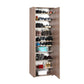 Shoe Cabinet W/ Ten Adj. Shelves & Two Doors & Mirror Latte SHC