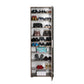 Shoe Cabinet W/ Ten Adj. Shelves & Two Doors & Mirror Latte SHC