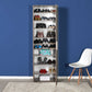 Shoe Cabinet W/ Ten Adj. Shelves & Two Doors & Mirror Latte SHC