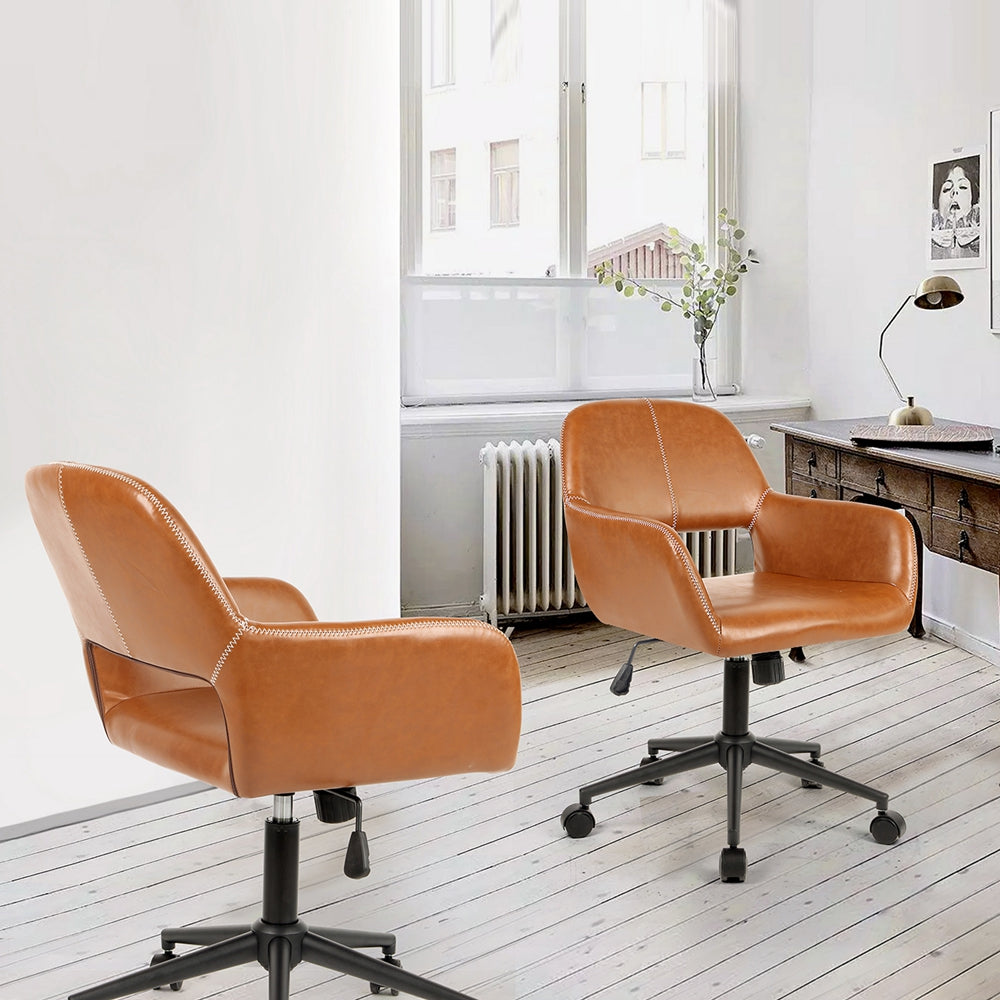 PU Upholstered Swivel Ergonomic Home Office Chair Filius