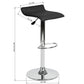 Barstools PVC Seat Swivel Height Adjustable Bar Stools Flanagan