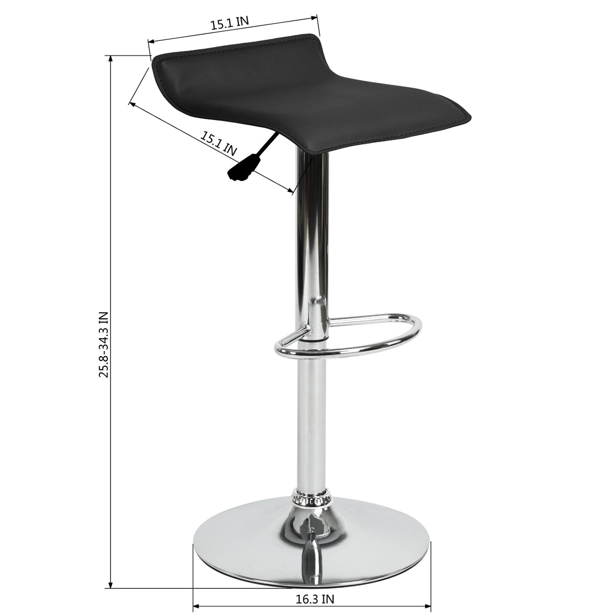 Barstools PVC Seat Swivel Height Adjustable Bar Stools Flanagan
