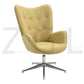 Fabric Accent Chair Modern Tufted Button Wingback Chromed Base Fuchs