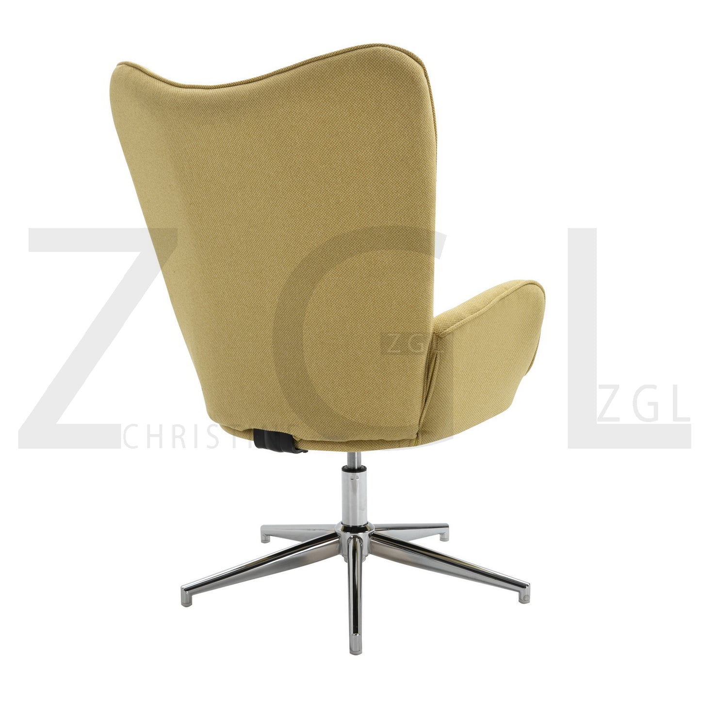 Fabric Accent Chair Modern Tufted Button Wingback Chromed Base Fuchs