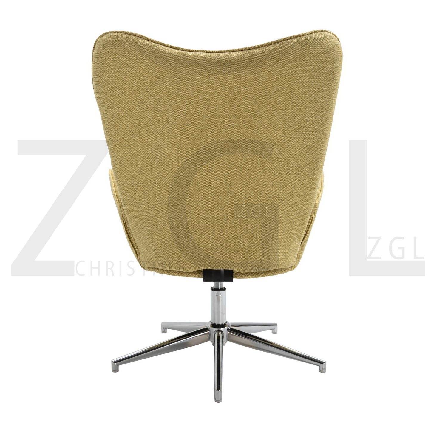 Fabric Accent Chair Modern Tufted Button Wingback Chromed Base Fuchs
