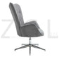 Fabric Accent Chair Modern Tufted Button Wingback Chromed Base Fuchs
