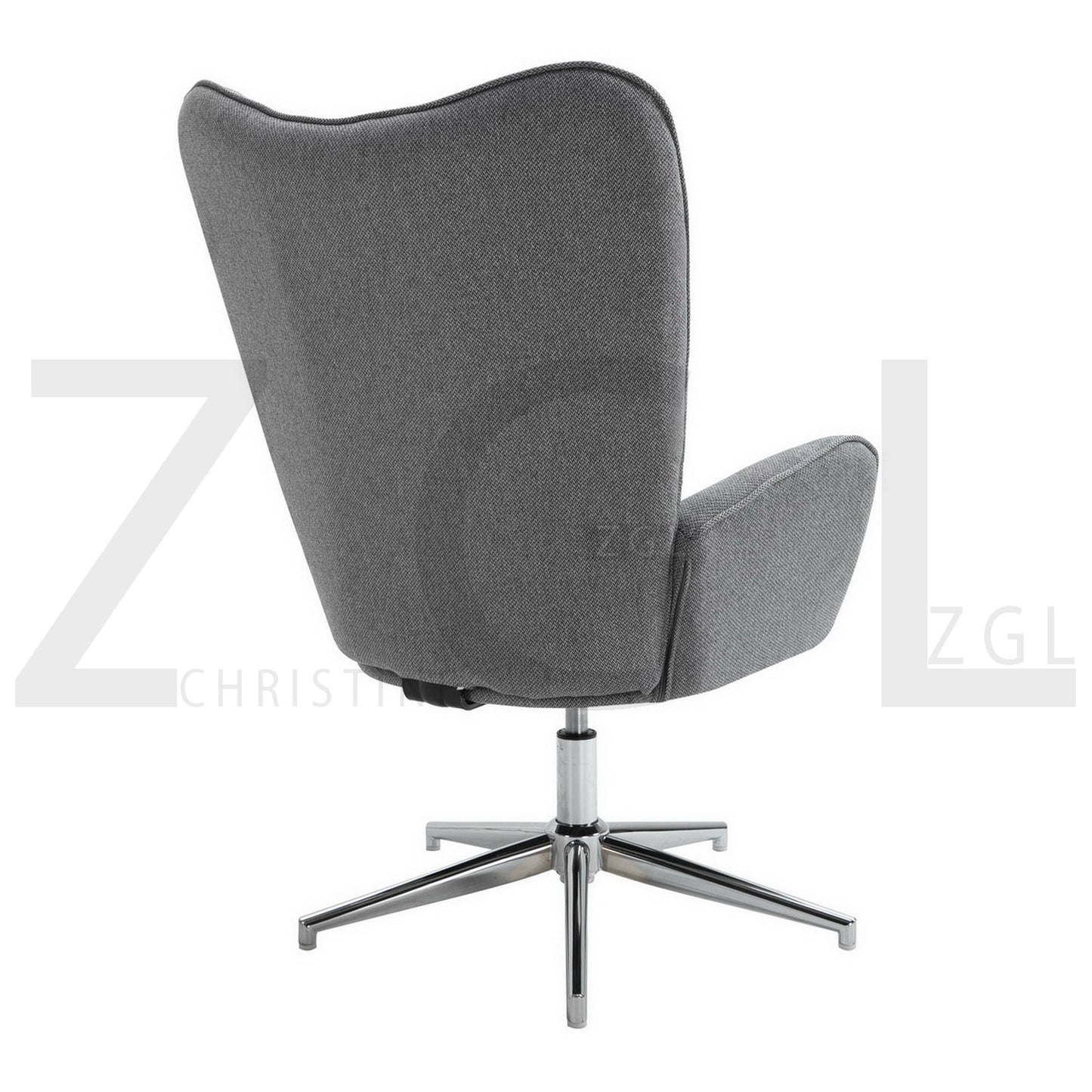 Fabric Accent Chair Modern Tufted Button Wingback Chromed Base Fuchs