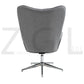 Fabric Accent Chair Modern Tufted Button Wingback Chromed Base Fuchs