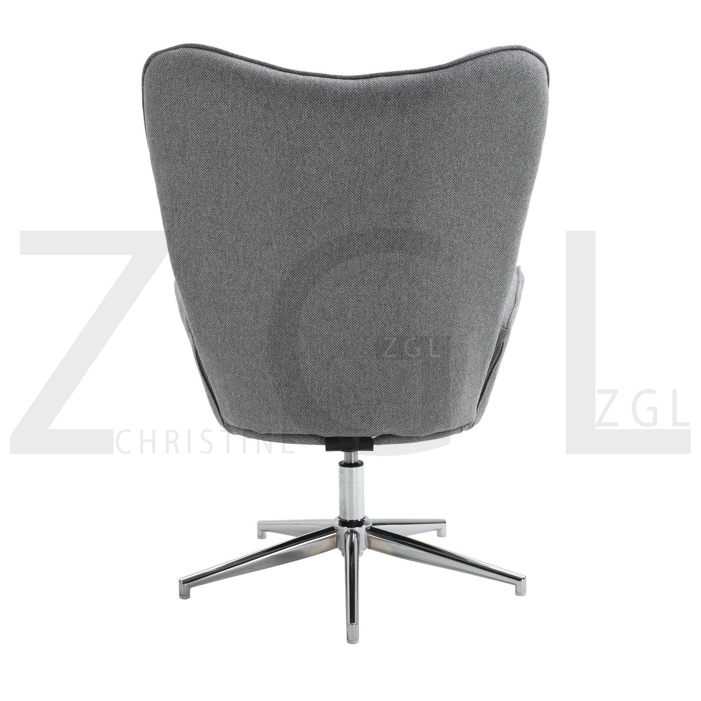 Fabric Accent Chair Modern Tufted Button Wingback Chromed Base Fuchs
