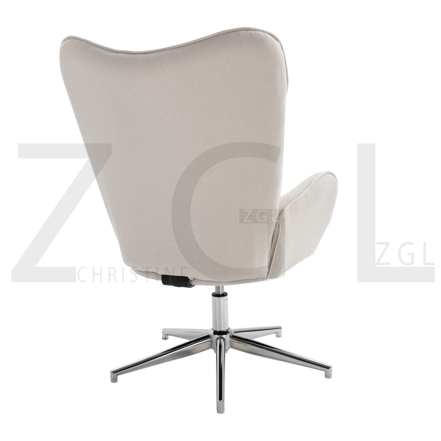 Fabric Accent Chair Modern Tufted Button Wingback Chromed Base Fuchs